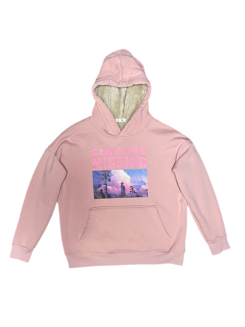 Sincere Missing Inner Fleece-Plush Hoodie